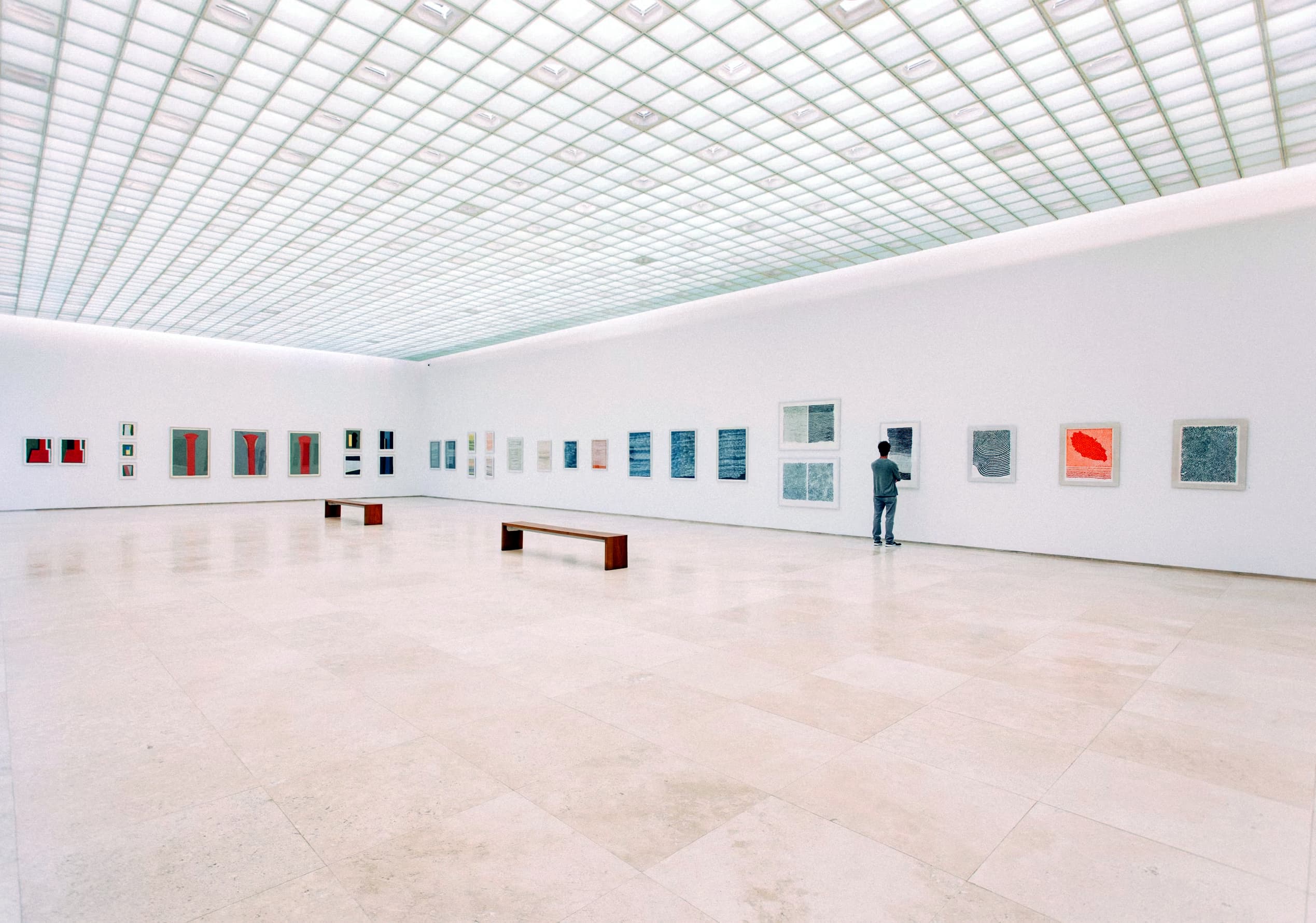 Gallery exhibits and visitors